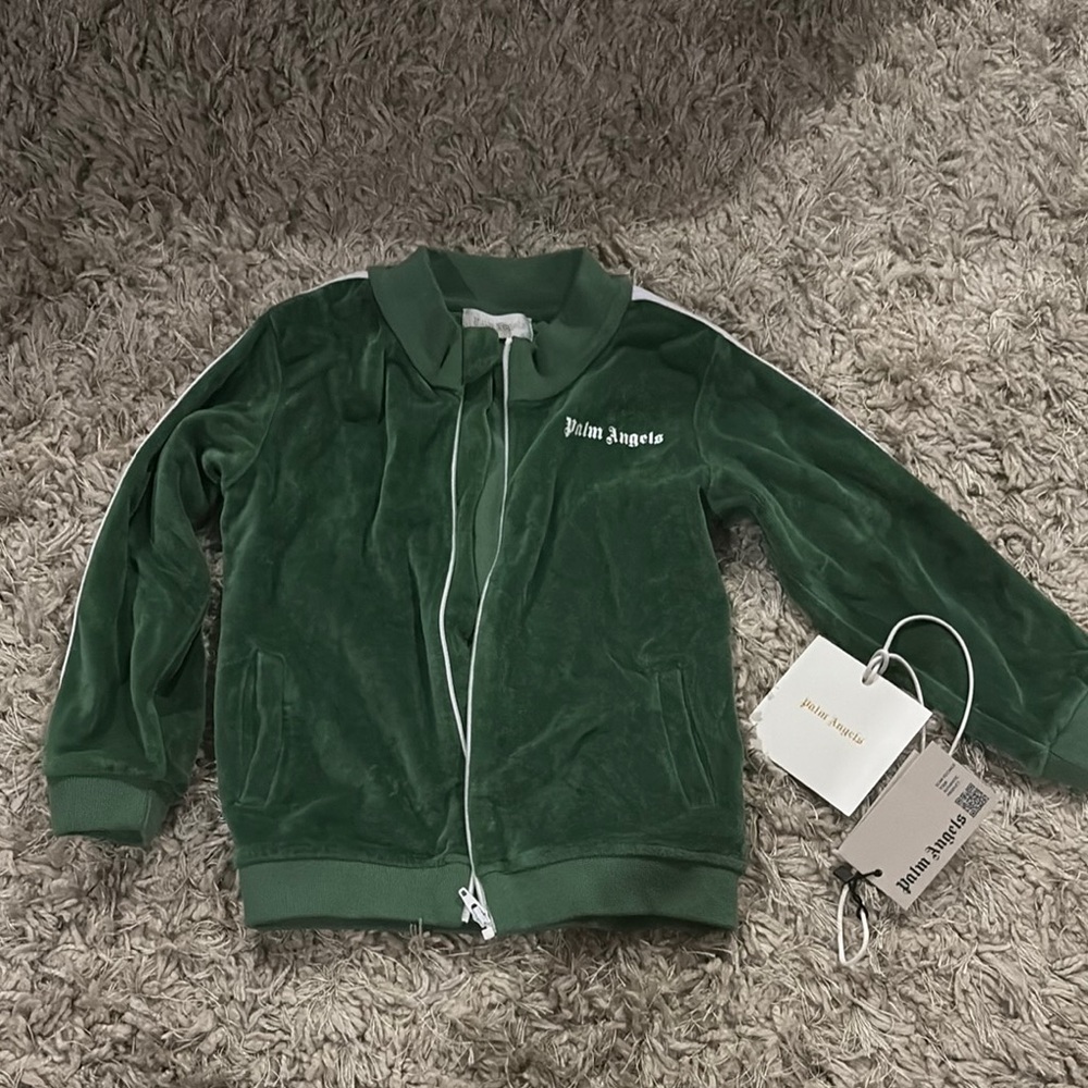 Palm Angels Kids Forest Green Jacket
